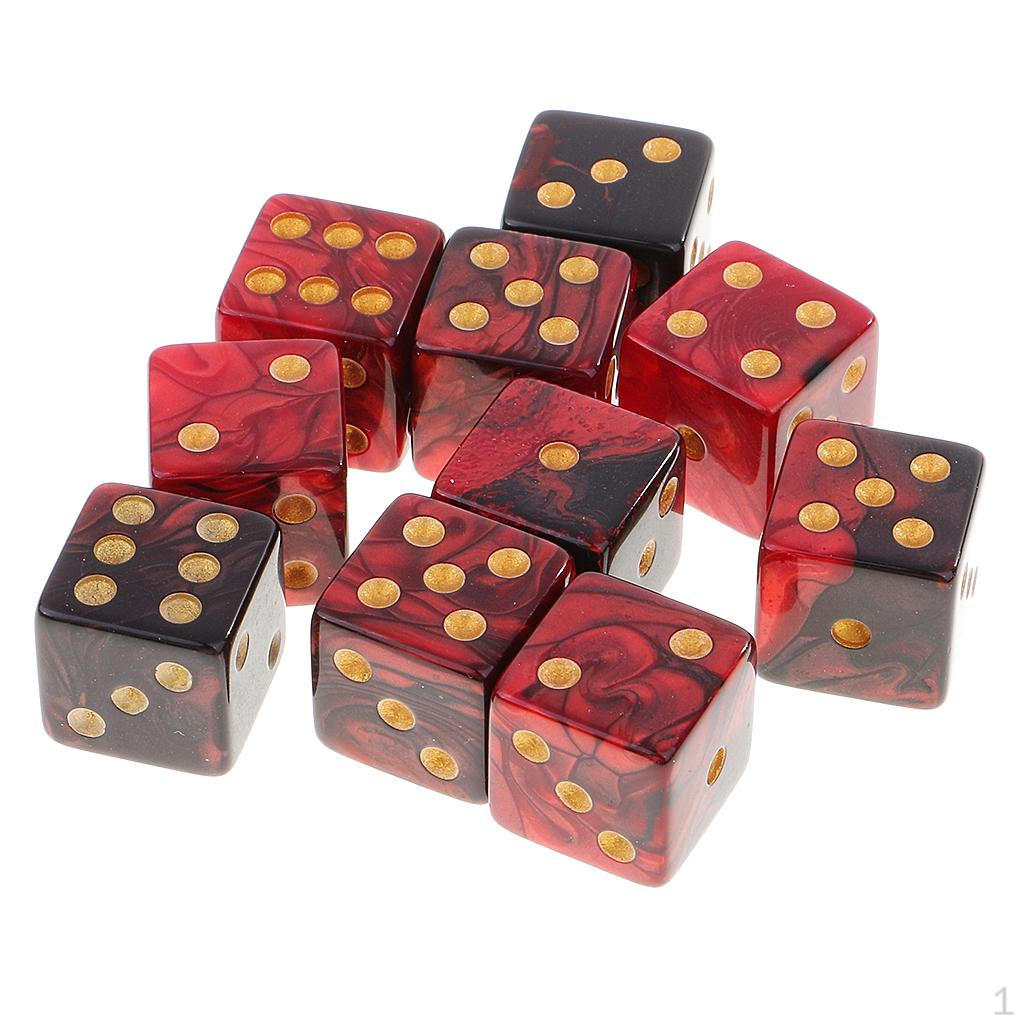 -Pack D6 16mm Cubes Accessories for RPG Board Games
