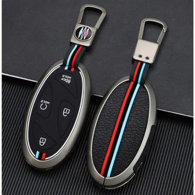 5 7 Buttons Zinc Alloy + Silicone Car Key Case Cover for Hyundai Kona Ev Grandeur GN7 IONIQ 6 2023 2024 Remote Key Protect Shell