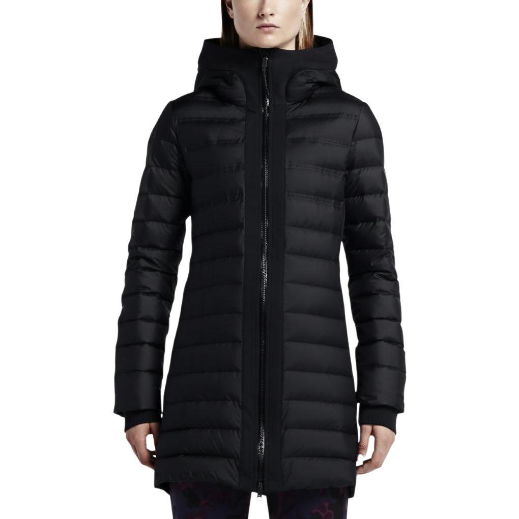 Nike Down Jackets Women s Black Hooded Moderate 683941-010 M