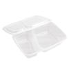 Transparent 2-Compartment Plastic Takeaway Meal Boxes