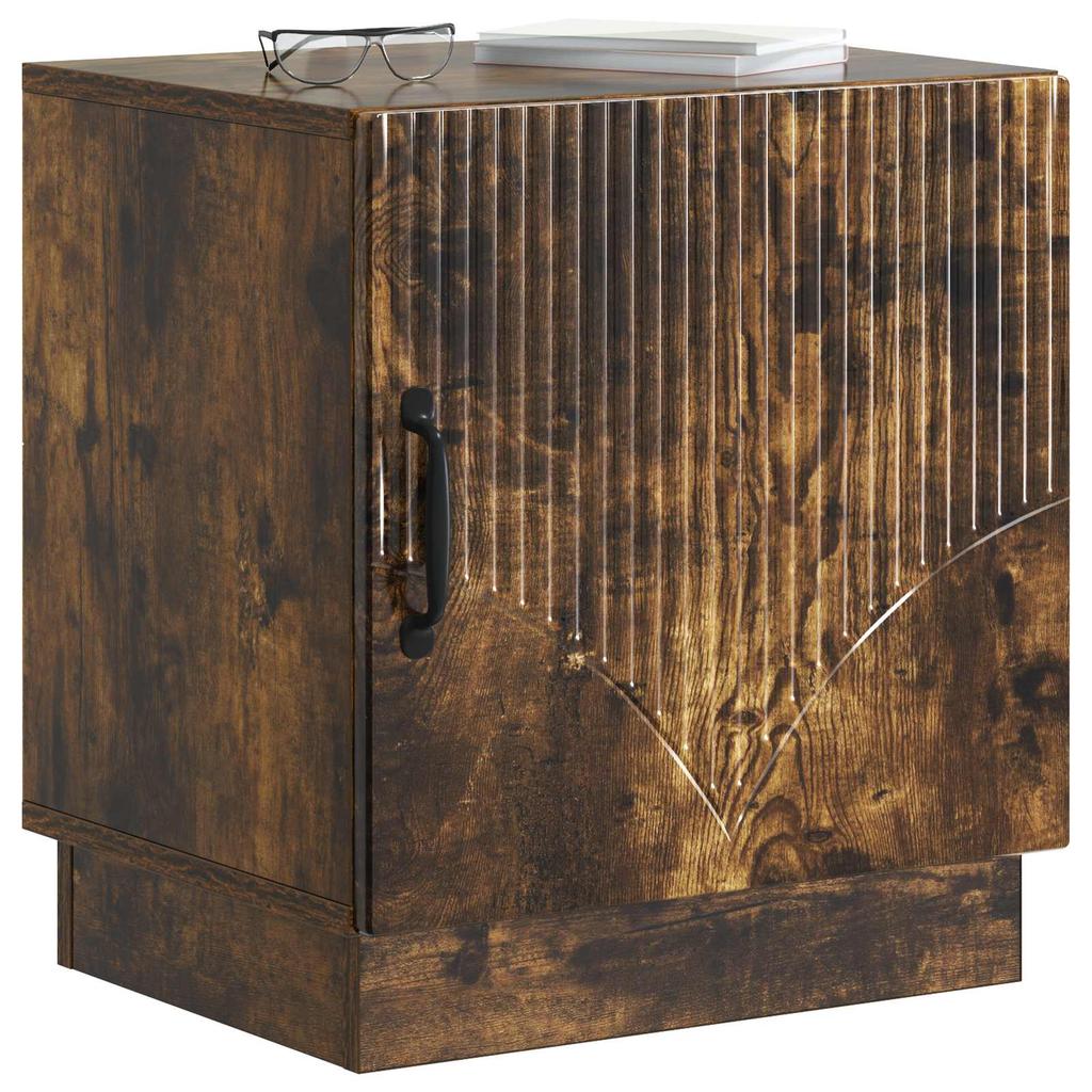 Nightstand Smoked Oak 43 x 34.5 x 47 cm Engineered Wood