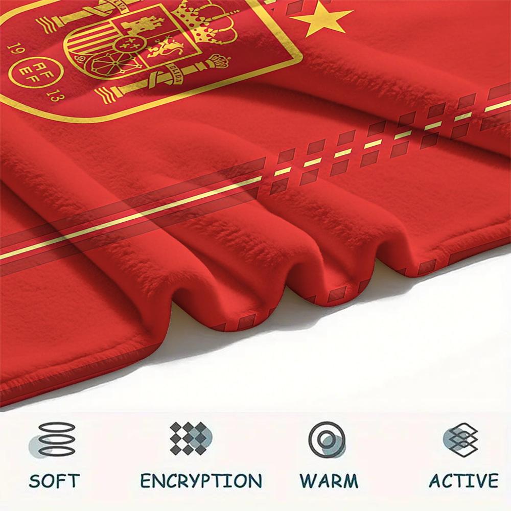 Spain National Football Team2 Flannel Blanket, High quality Comfortable for All Seasons, Home Decor, Warmth and Comfort