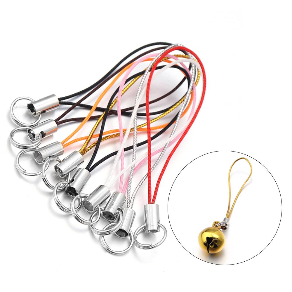50Pcs Handmade Lanyard with Jump Ring Colorful Soft Wire Aluminum Tube Hook Lanyard for Key Chain Phone Rope Charms Accessories