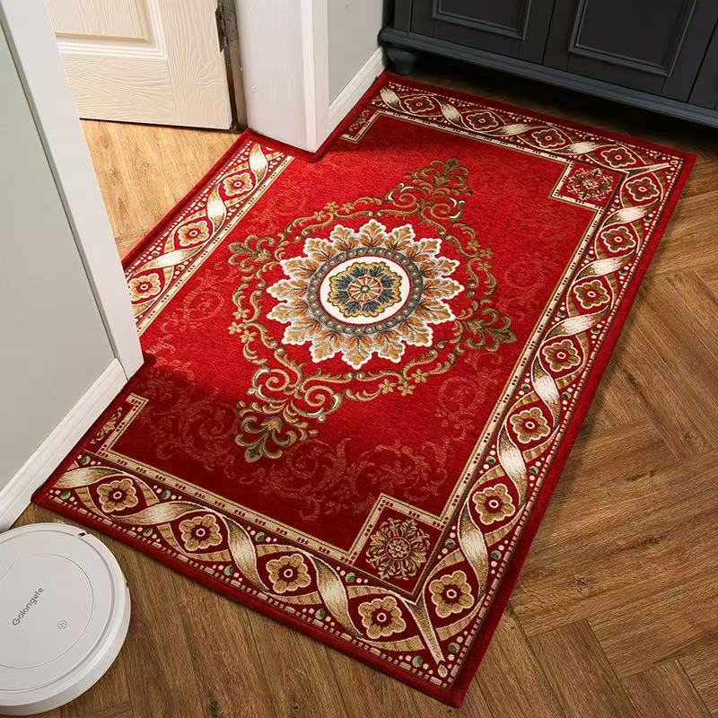 VIKAMA Crystal Velvet Entrance Door Carpet, Entrance Foot Mat, Door Rug Living Room Blanket, Anti-Slip Door Mat, Home Decoration 80X120CM