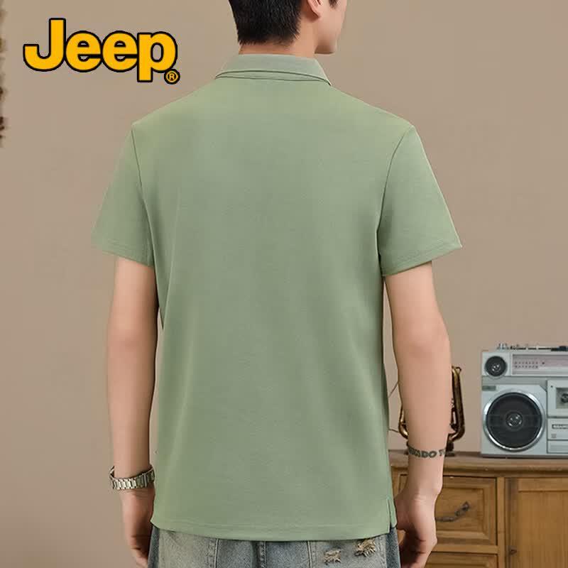 Jeep Men's Solid Cool-Feel Anti-Wrinkle Polo Shirt