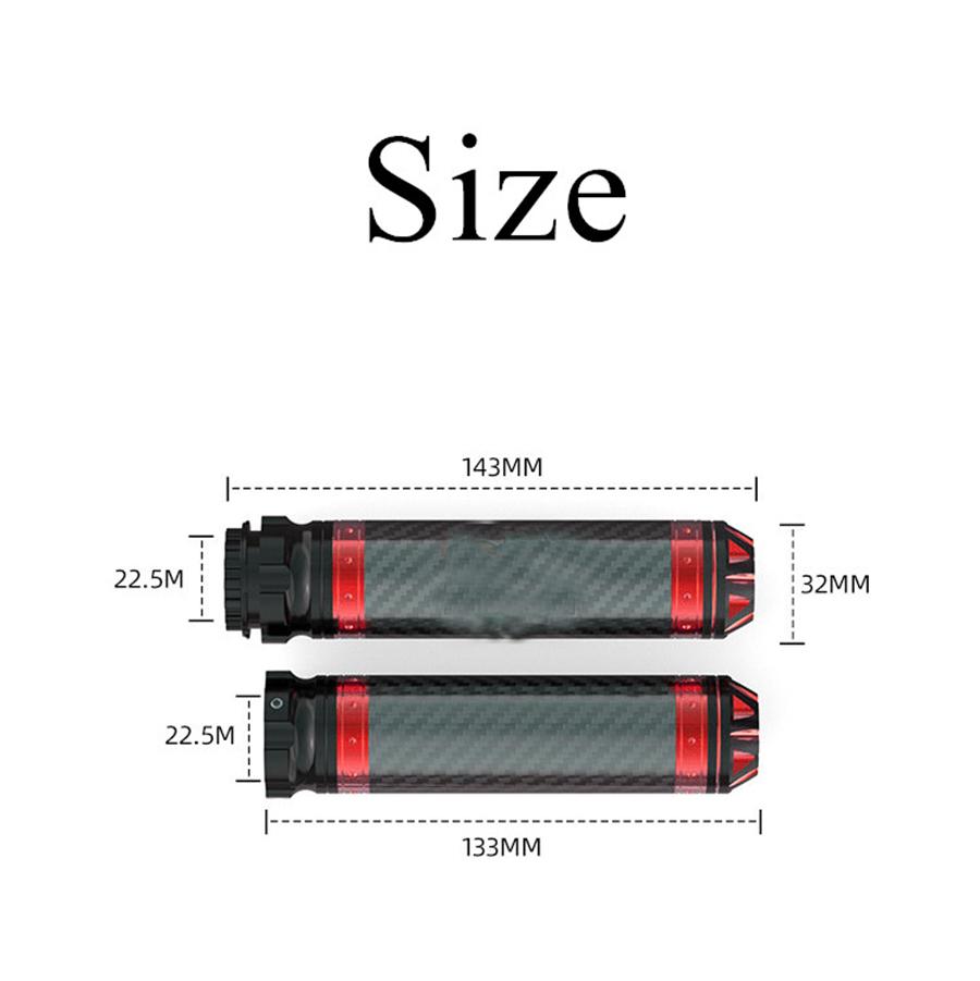7/8"22mm Carbon Fiber Motorcycle Handle Handlebar Hand Bar Grip For Yamaha Honda