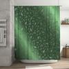 Green Music Notes Shower Curtain Home Decor Waterproof Bathroom Decorative Backdrop 3D Printed Fabric Bath Mat X-Large Size (180