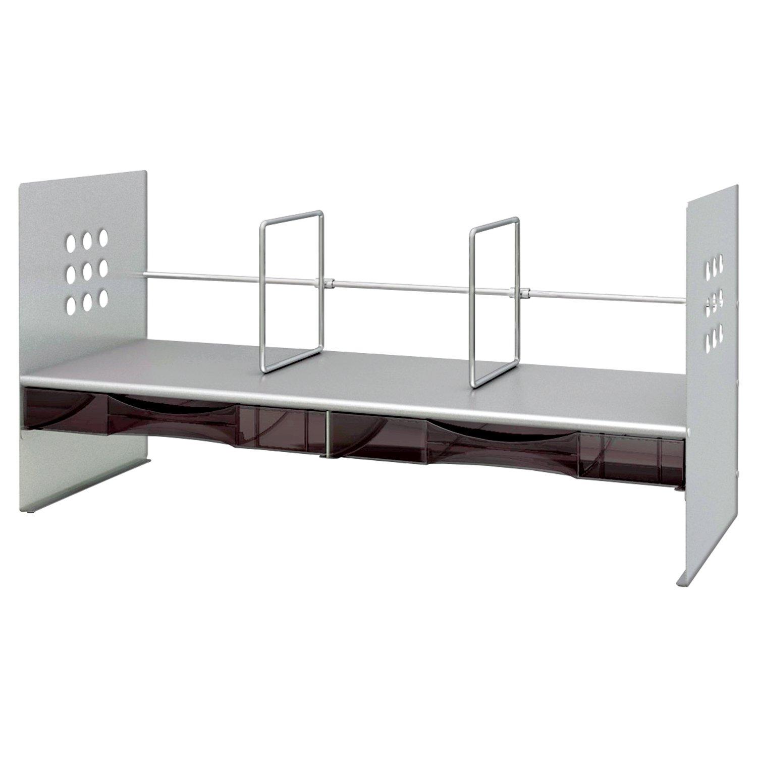 

Plus Bookstand with 65cm H-type case, wide, silver, 89-264