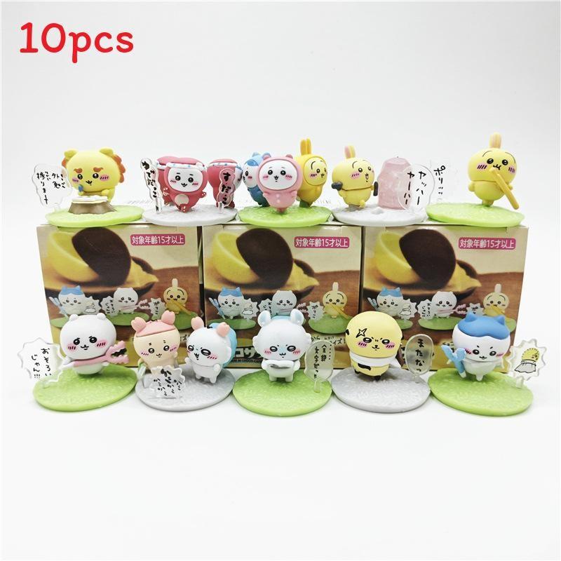 Food Toy Chiikawa Action Figure Model Collectible Pvc Doll Diy Kit Assembly