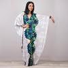 2022 Print Cover-ups Sexy Hand Weaving Deep V-neck Summer Beach Dress Tunic Kaftan Women Beachwear Swimsuit Cover Up Robe De Plage Q1289