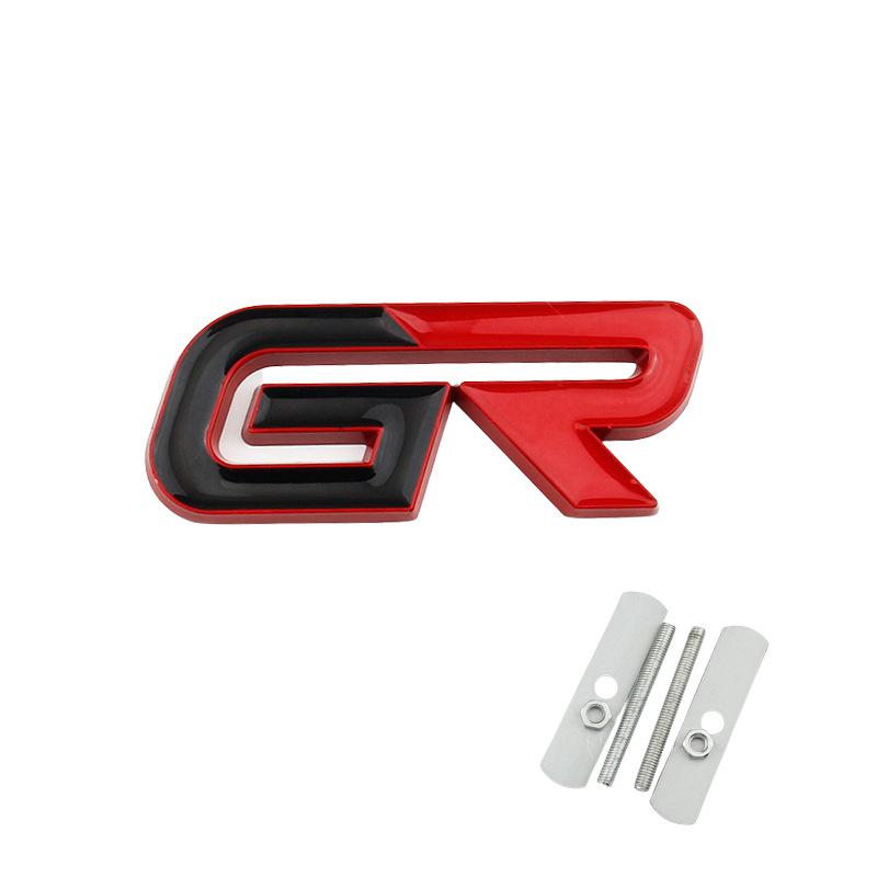 1Pc Car GR Logo Emblem Badge Stickers Decals Labeling For GR Sport Gazoo Racing Yaris Corolla Hilux Supra C-HR 86 Accessories
