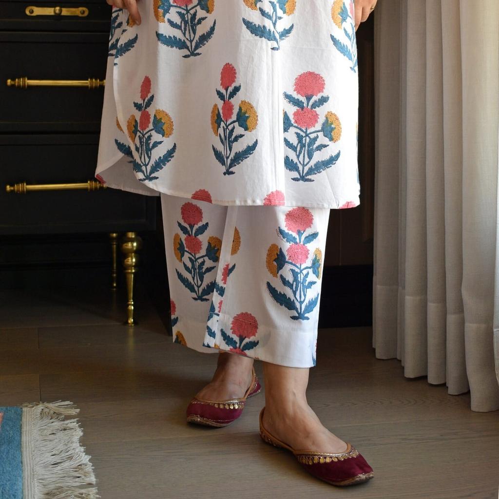 Bollywood Aline Cotton Kurta Pant Set Indian Women Designer Party Wear Kurti VSO-1714 c
