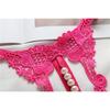 Sexy Fashion Embroidered Panties, Women's Transparent Seduction Hollow Pearl Massage Open-file Thong Low-rise T-pants
