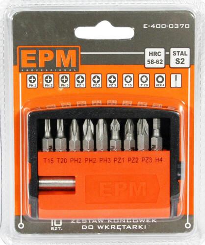 Screwdriver Bit Set 9 Pcs + Magnetic Holder - E-400-0370
