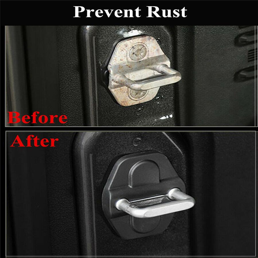 Door Lock Cover Screw Protector Trim For Jeep Wrangler JL JT Willys 2018-2021