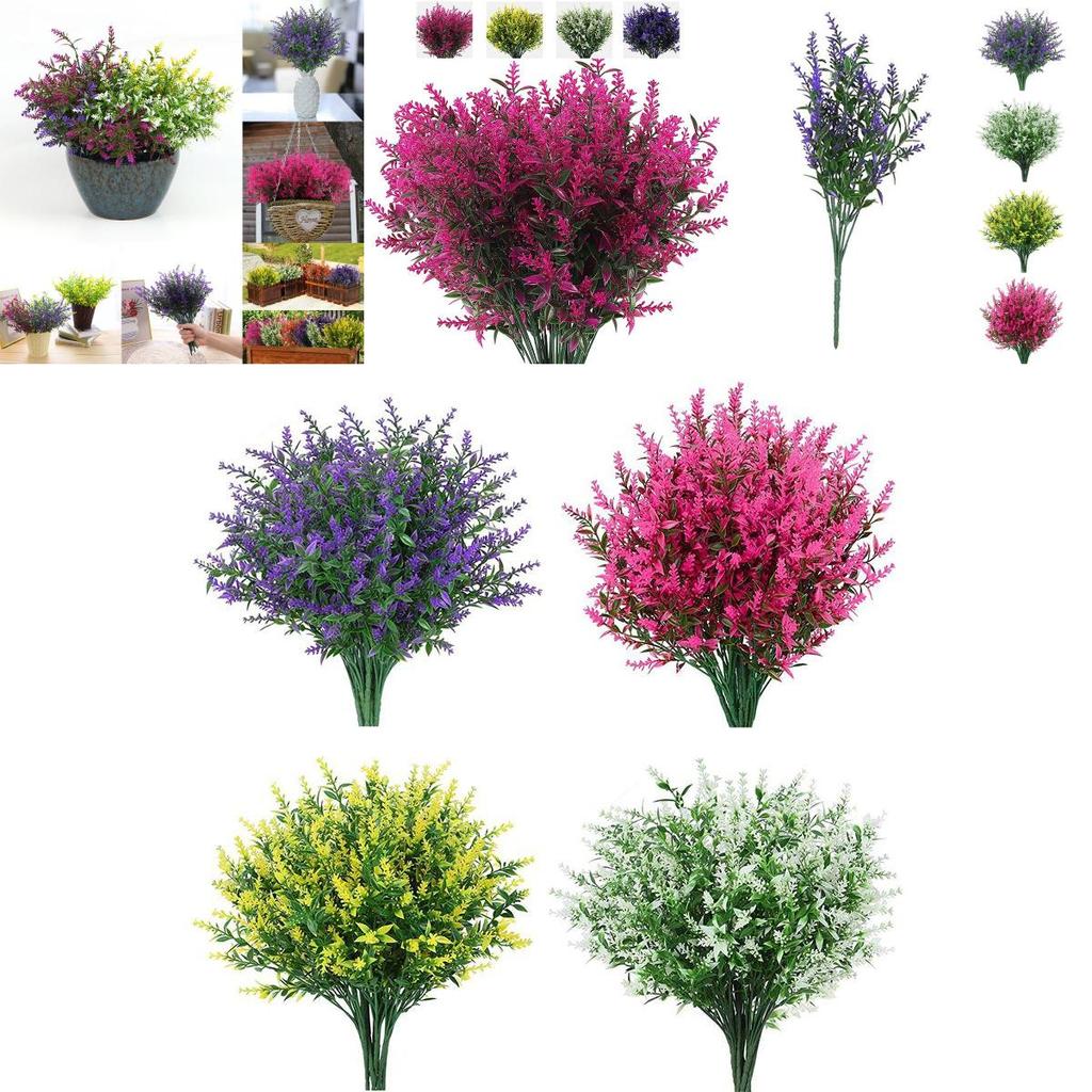 Lifelike Lavender Artificial Flowers For Elegant Garden Porch And Window Decor