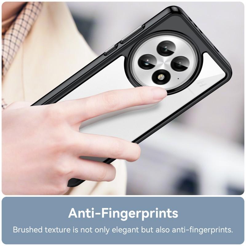 Für OnePlus 13 Handyhülle WANLONFENG XC Serie TPU Acryl Hülle mit Gehärtetem Glas (Großes Linsenloch)