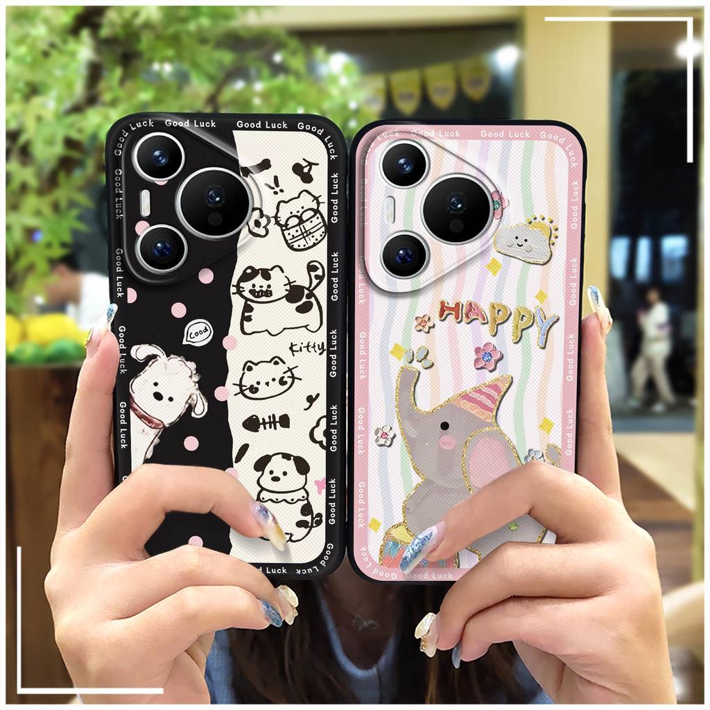 Phone Pouch Anti-dust Phone Case For Huawei P70 Pro/Pura 70 Pro+ Graffiti Cartoon Soft Case Waterproof Protective TPU
