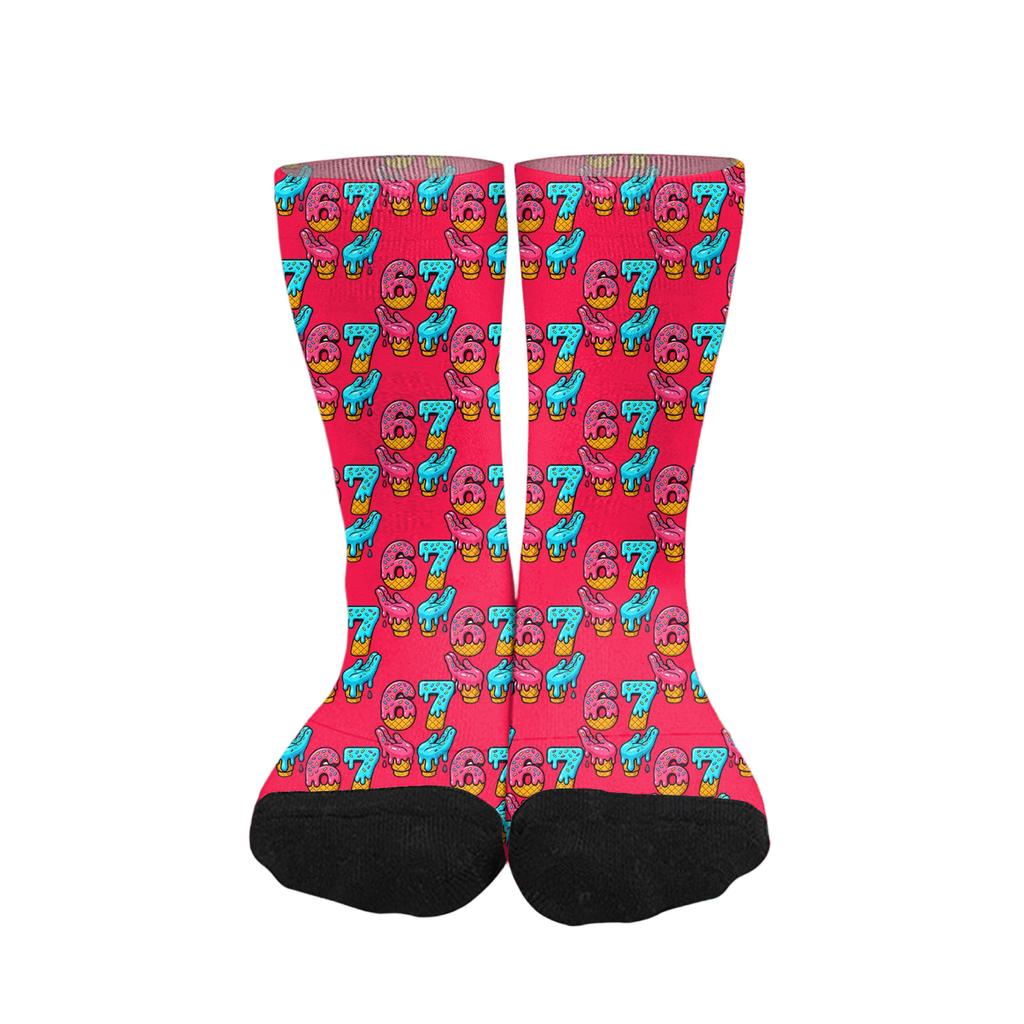 Niedliche und verspielte Socken Wadenlange Socken Lange Socken Bedruckte Socken