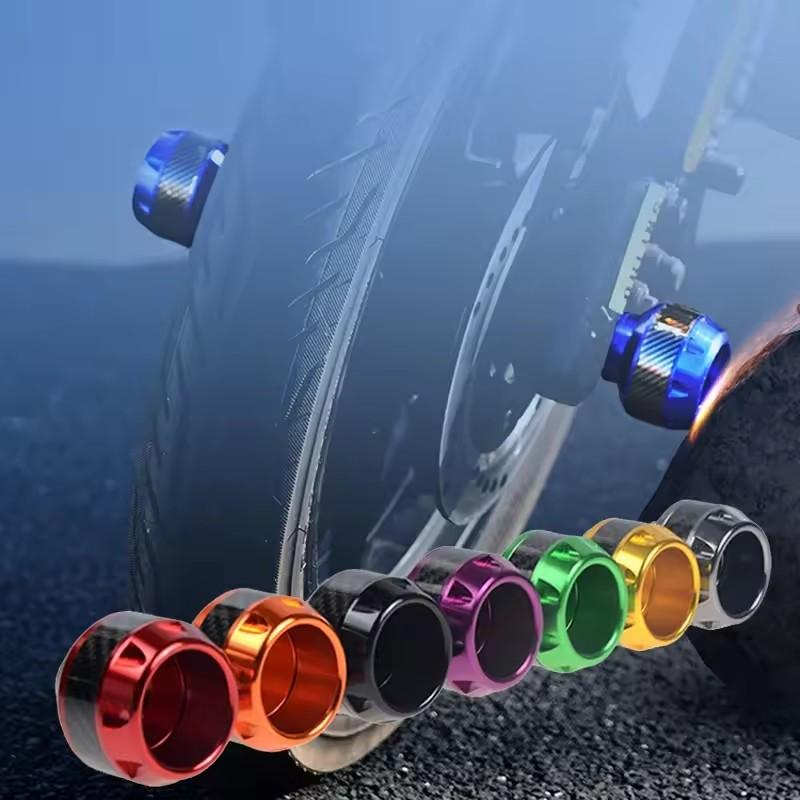 2Pc Aluminum Alloy Motorcycle Crash Protector Scooter Wheel Front Fork Frame Falling Protection Pads Sliders Moto Exterior Parts