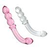 2-in-1 Glass Anal Beads And Butt Plug Hard Dildos Vaginal Anus Dilator Prostate Massager for Men And Women Masturbator Sex Toy