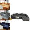 Simple Solid Color Plush Surface Sofa Protection Cover With Anti Slip Strip For Household Use