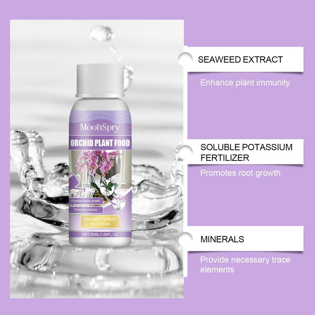 Agente di Crescita per Piante di Orchidee. Soluzione nutritiva specializzata per fiori e piante verdi. Universale per la coltivazione delle orchidee