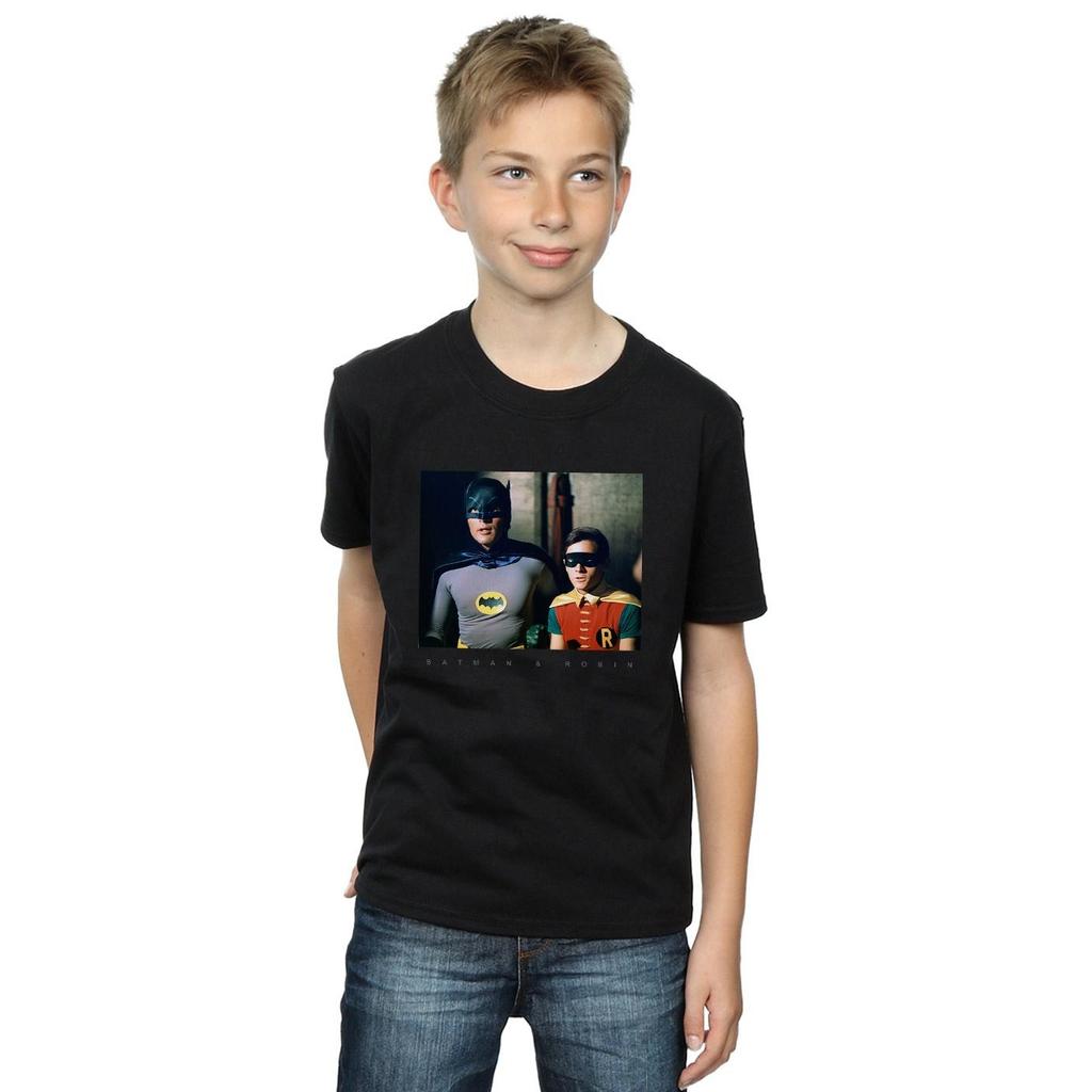 DC Comics Boys Batman TV Series Dynamic Duo Photograph T-Shirt
