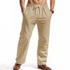 2026 casual versatile striped cotton-linen loose breathable fashion sports men's pants