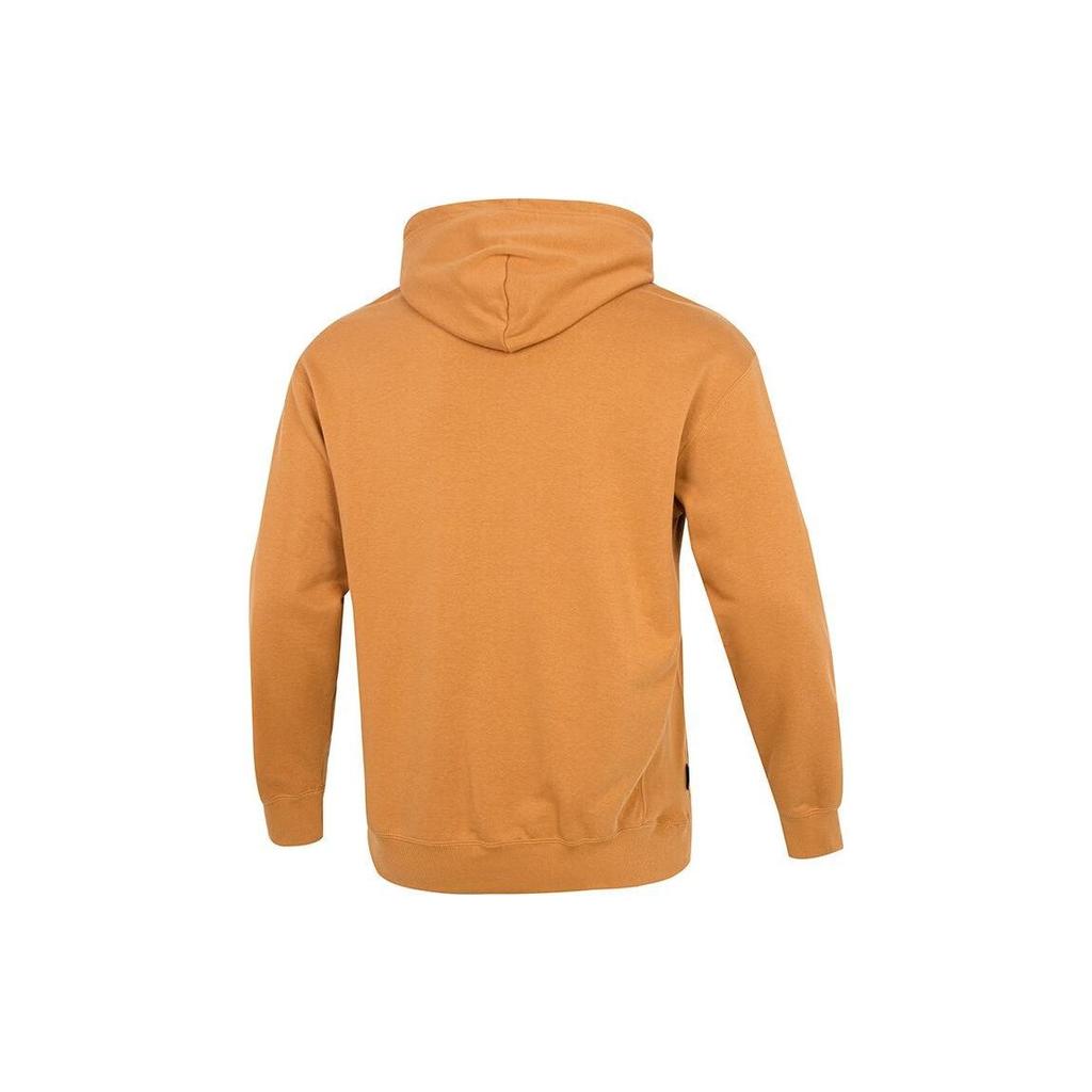 Puma Solid Color Logo Patch Drawstring Hoodie with Long Sleeves Men Tops Yellow 537750-74
