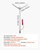 Lake Weed Cutter, Pond Aquatic Plant Cutting Tool with 0.94 m Max. Cut Width, Sharp and Heavy-Duty Steel Blades, Pond Rake with 9 m Throw Rope, for