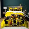 Transf-ormers Duvet Cover Set Soft Breathable Comforter Set 3pcs Bumblebee Optimus Prime Bedding Set for All Season