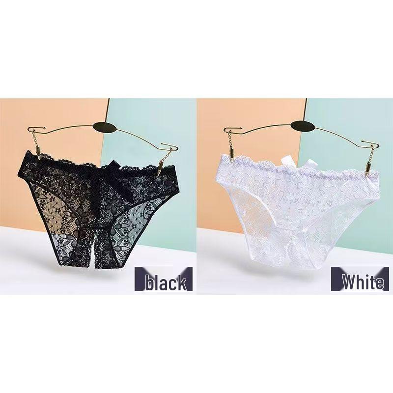 Women's Lace Bow Seamless Open Crotch Panties: Sexy, Hot, and Breathable