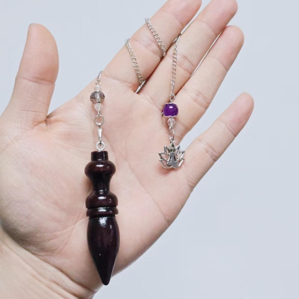 Dowsing Wooden Pendulum Wooden Reiki Spiritual Pendulo Creative Gift Round Cone Pattern