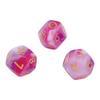 3PCS Astrological Dice Set 12 Sides Glitter Rune Dice Easy to Read for Table Board Game Toys Type 4