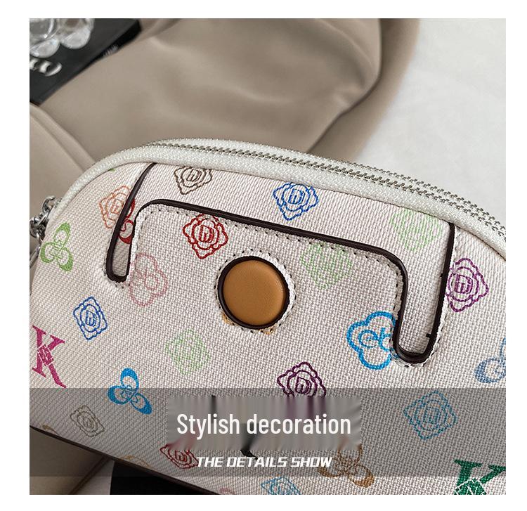 2025 Women's Luxury Double Layer Crossbody Bag - Large Capacity Phone Bag with Advanced Print and Zipper