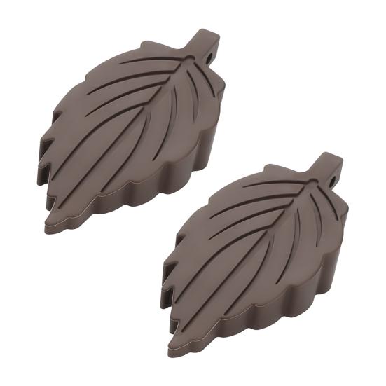 1/2 stk Blad Dørstopper Kile Veggbeskytter Sklisikker TPR Vindtett Uten Boring Kollisjonssikker Teppe Flis Betong Tregulv Dørstopper