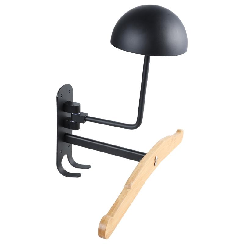 

Стойка для мотоциклетных шлемов, настенное крепление, вращение на 180 градусов, металлический держатель для велосипедных шлемов, крепление для шлемов, вешалка для дисплея, подставка 1