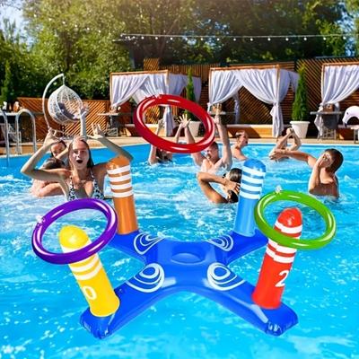 Gartenwurfspiel für die ganze Familie – Ringwurfspiele, Sportspielzeug für drinnen und draußen, Strandspielzeug, Schwimmbadspielzeug, Geburtstagsgeschenk.