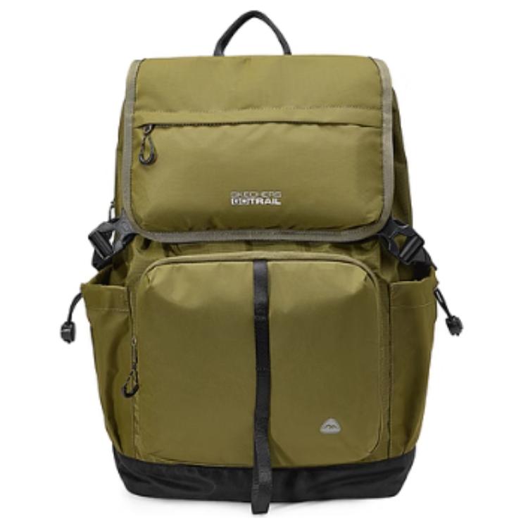 Skechers Comfortable Retro Fabric Backpack Unisex Backpacks Dark-Moss-Green L424U059-04TQ Dark Moss Green