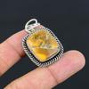Radiant Natural Maligano Jasper 925 Silver Handmade Bezel Unique Wife Pendant