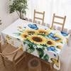 Sunflower Butterfly Rectangle Table Cloth for Table Decor Kitchen Dining Waterproof Reusable Tablecloth for Table Holiday Party