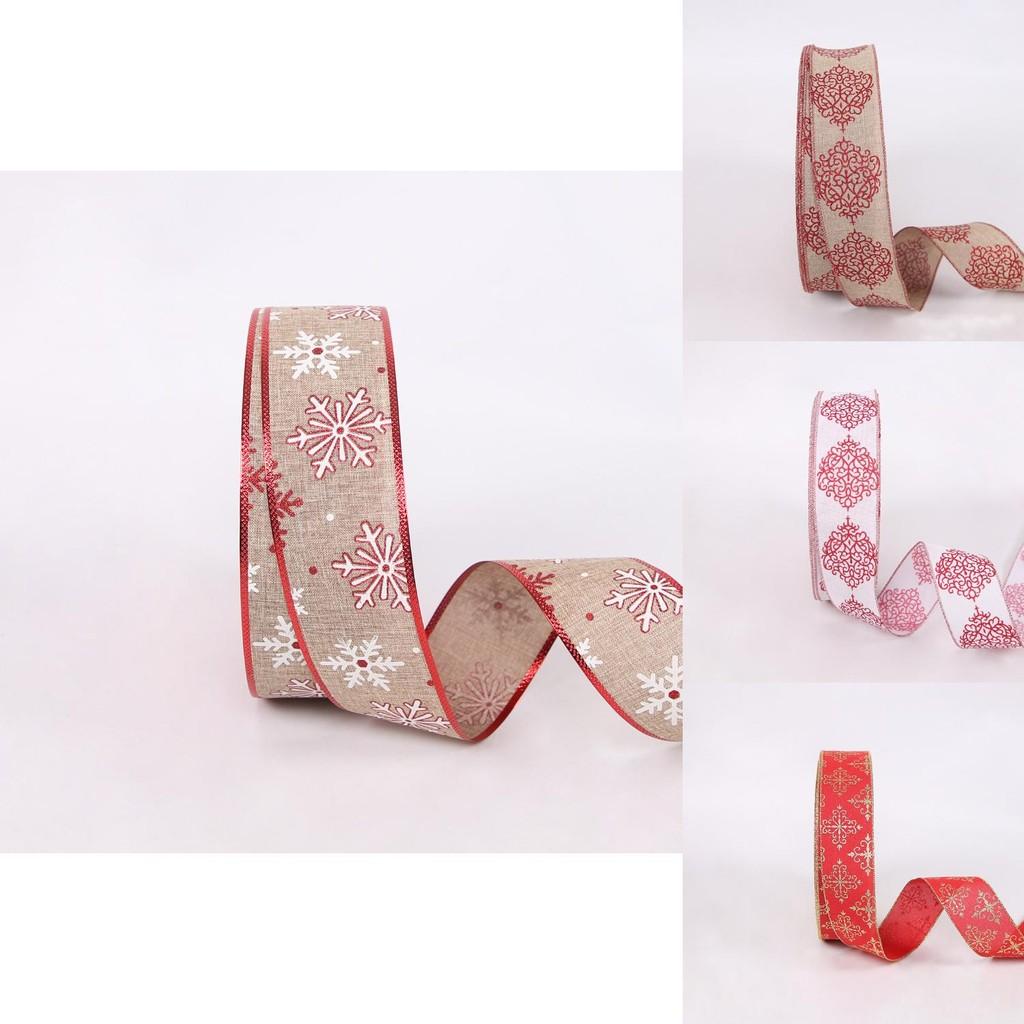 Meter 10 Luxurious Christmas Faux Linen Ribbon Available In Multiple Colors For Creative Seasonal Decorations