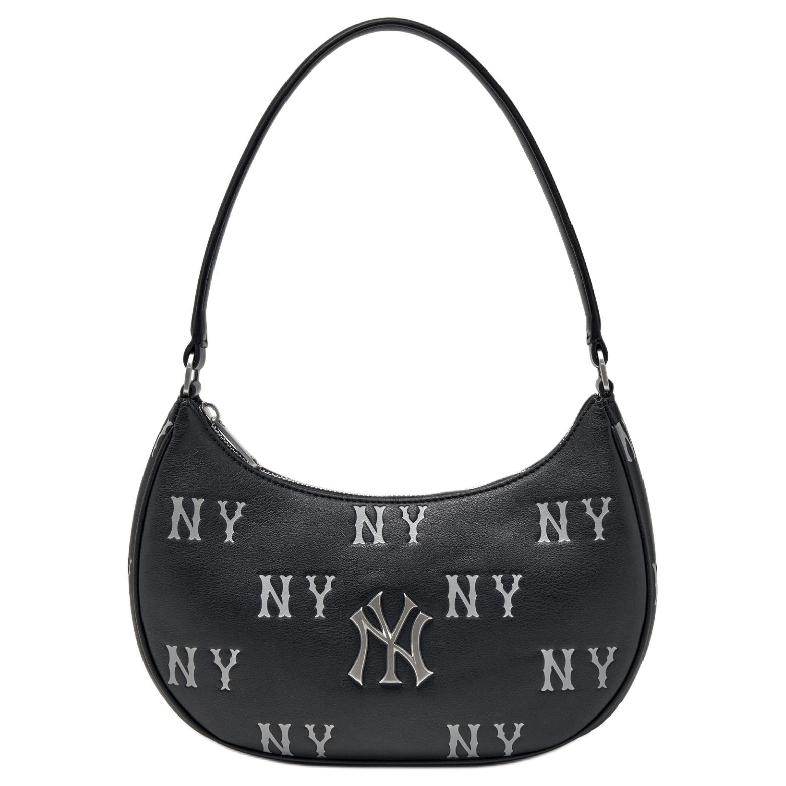 

MLB 26 Spring New York Yankees Engraved Floral Zipper Print Faux Leather And Polyester Mini Shoulder Tote Bag Unisex Bags Black 3ABQM016N-50BKS Shopping Bag Set(Basic Set+Shopping Bag)