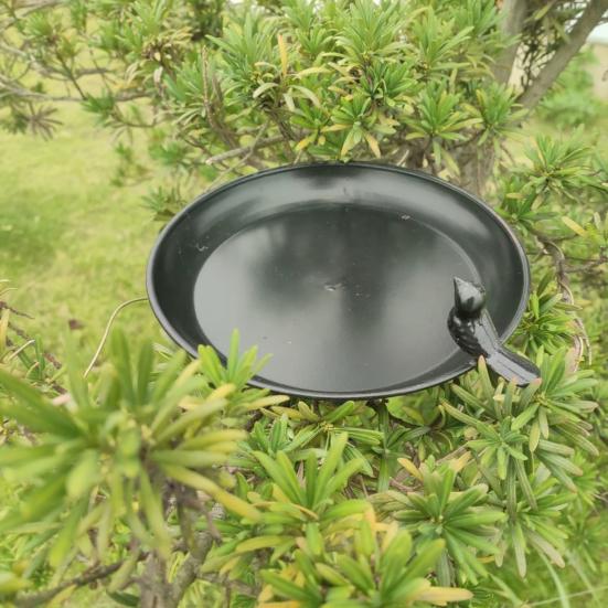Metal Detachable Bird Bath And Feeder for Garden 2-in-1 Outdoor Waterer & Feeder Rust-Proof No-Drill Rail Mount Bird Watering Basin for Patio Balcony