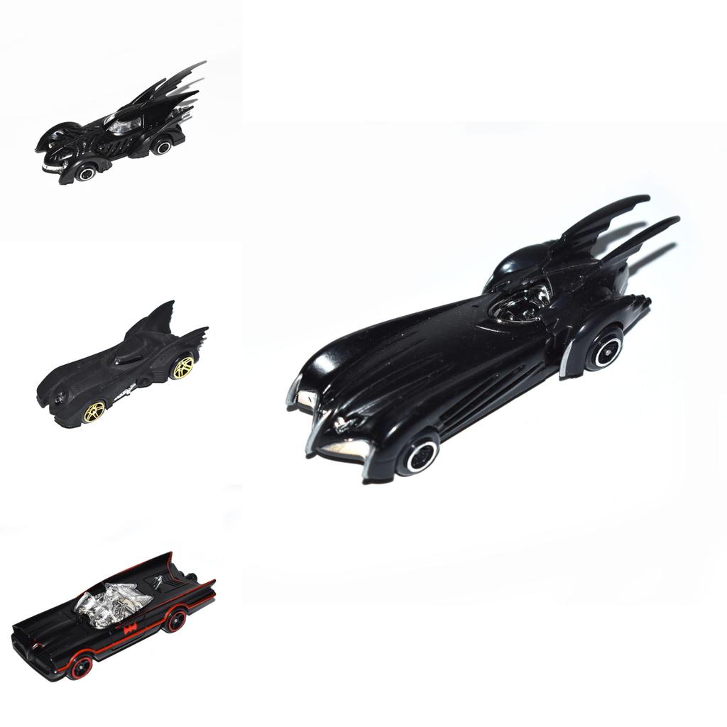 Conjunto Clássico de 6 Carros Die-cast Hot Wheels Dc Comics Batman Batmóvel Para Crianças e Adultos