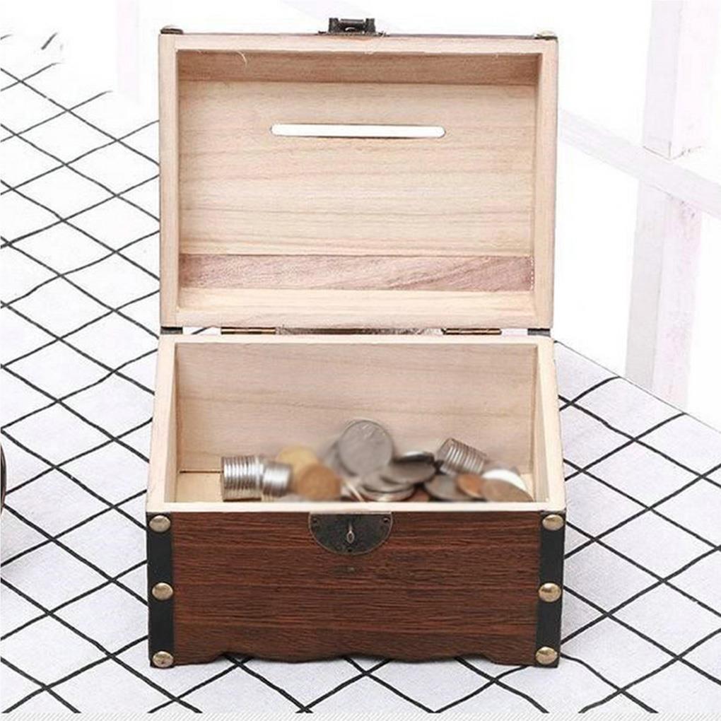 Saving Pot Piggy Bank Retro Vintage Wear-resistant Money Box with Lock