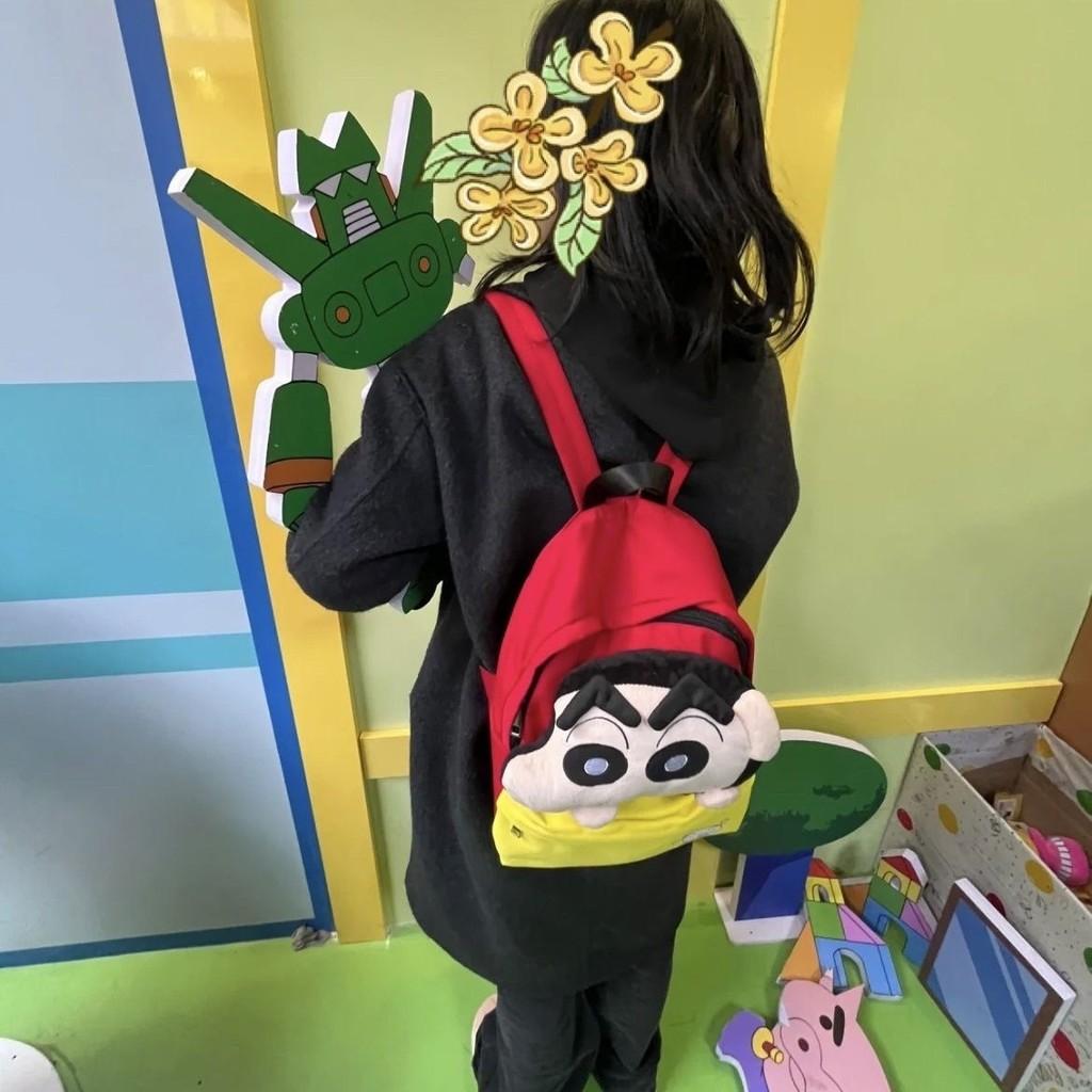 Cotton Shinchan Crayon Print Backpack Versatile Bag With Nylon Material Kids For