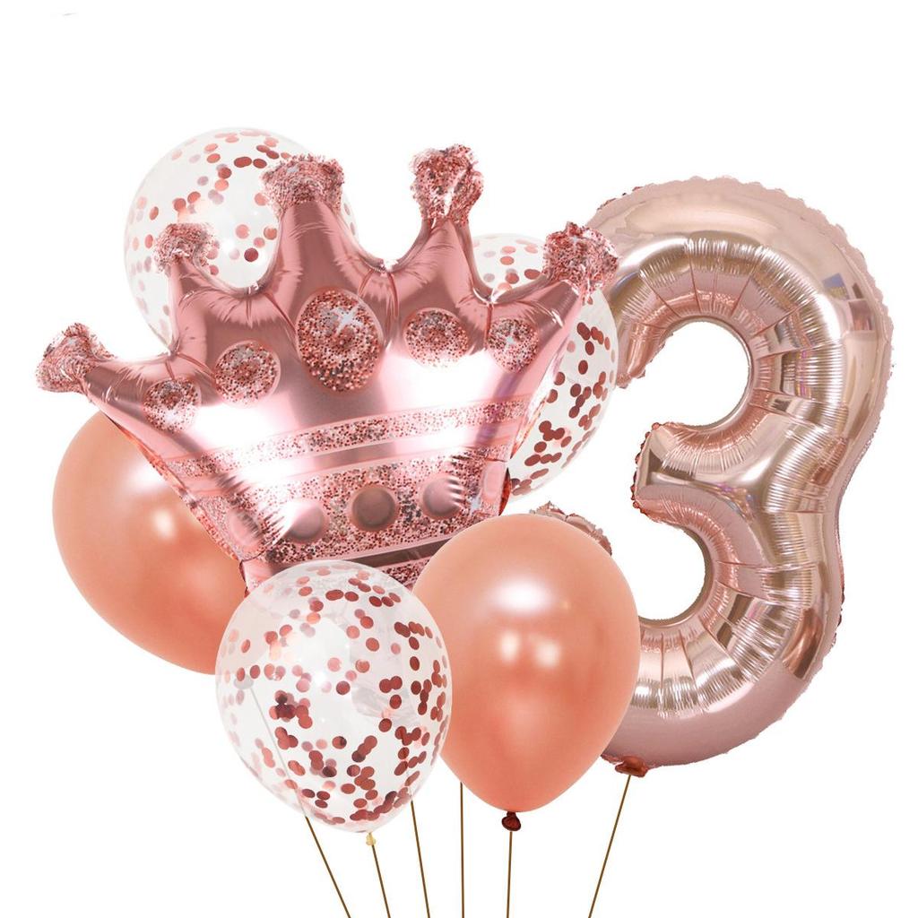 Gold Crown Balloon Set for First Birthday Party Decorations