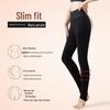 LANGSHA Women's Silk-Blend Thermal Stirrup Leggings
